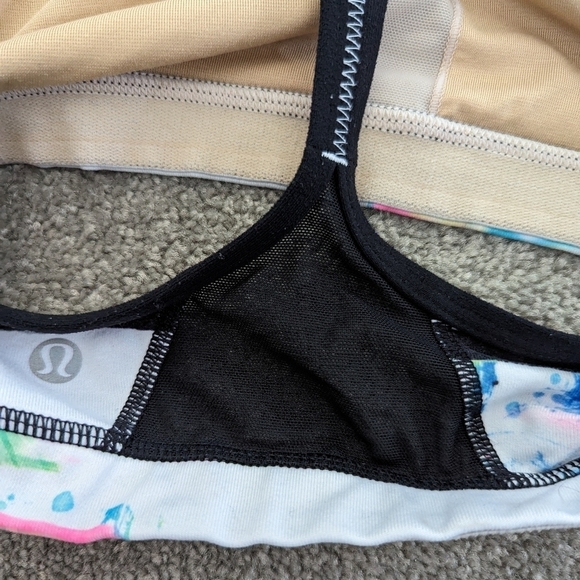 LULULEMON flow Y bra IV white die dye washed size 4 - Picture 3 of 11